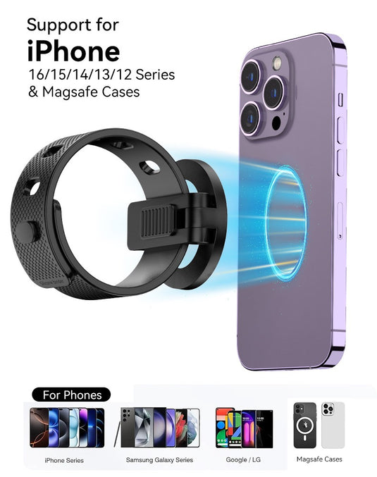 Universal MagSafe Phone Holder Grip Stand with Adjustable Arm Strap