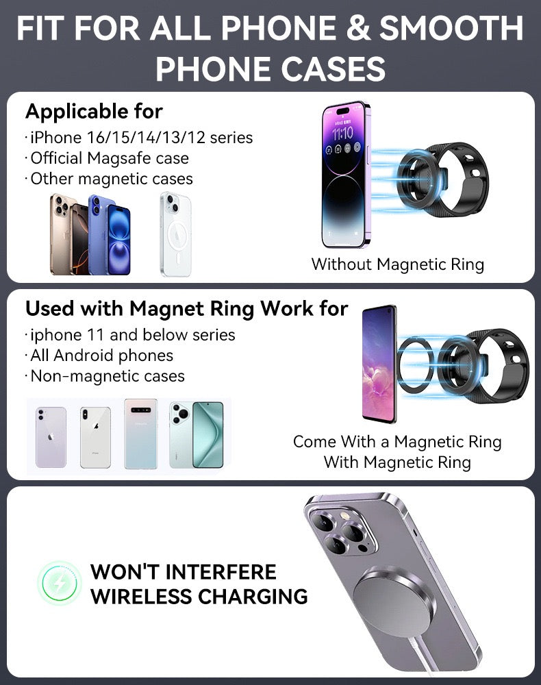 Load image into Gallery viewer, Universal MagSafe Phone Holder Grip Stand with Adjustable Arm Strap
