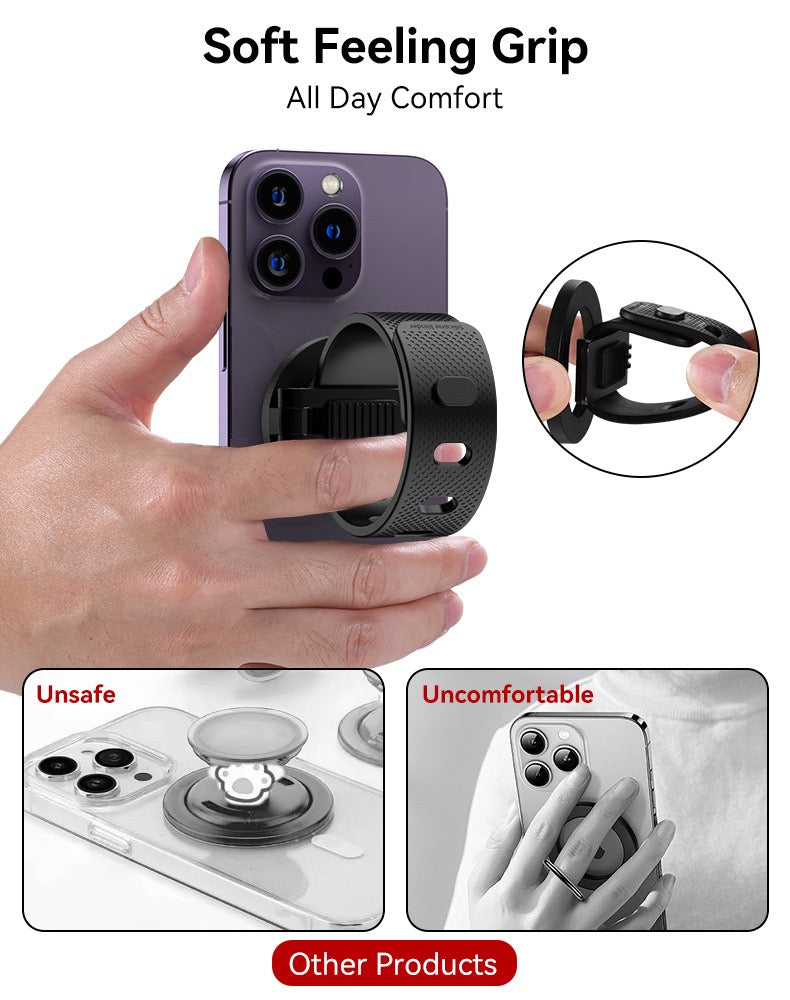 Load image into Gallery viewer, Universal MagSafe Phone Holder Grip Stand with Adjustable Arm Strap
