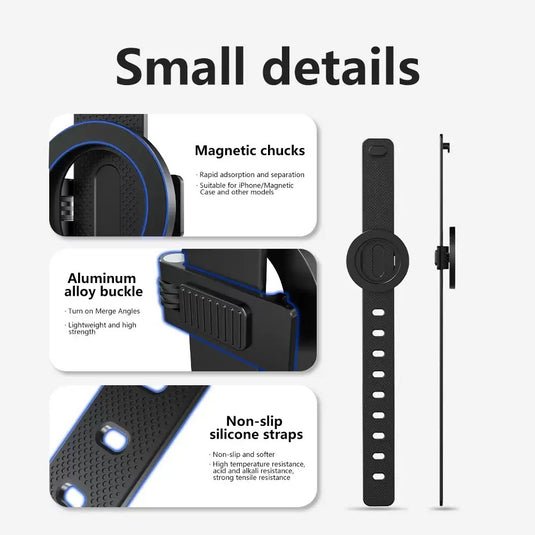 Universal MagSafe Phone Holder Grip Stand with Adjustable Arm Strap