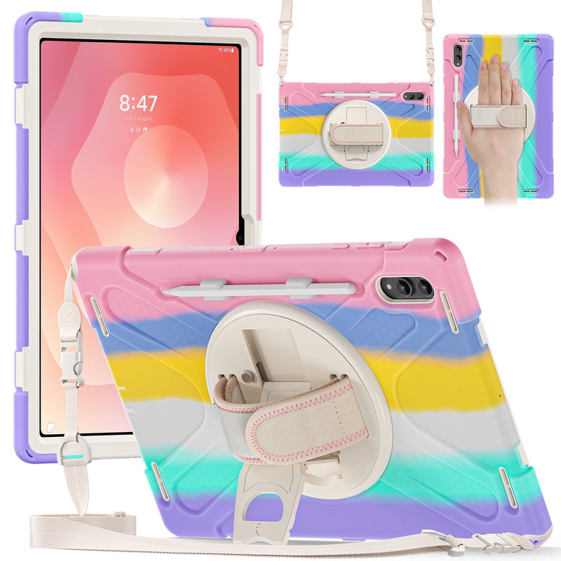 Load image into Gallery viewer, Samsung Galaxy Tab S11 Ultra (2025) 14.6&quot; - Heavy Duty 360 Degree Rotate Stand Hand Strap Case With Shoulder Strap
