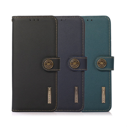 [Built-in RFlD Blocking Material] Apple iPhone 16/Plus/Pro/Max - Genuine Leather Flip Stand Wallet Series Case