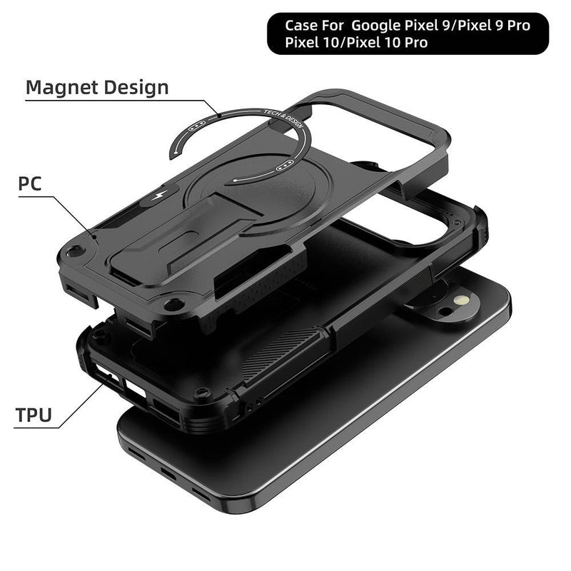 Load image into Gallery viewer, [Built-in Stand] Google Pixel 9 &amp; Pro &amp; XL Military-grade shockproof Heavy Duty Series Case - i-Station Mobile Phone &amp; Electronic Device Repair and Accessories
