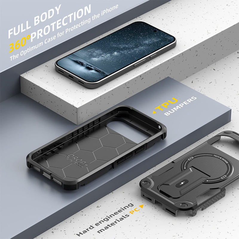 Load image into Gallery viewer, [Built-in Stand] Google Pixel 9 &amp; Pro &amp; XL Military-grade shockproof Heavy Duty Series Case - i-Station Mobile Phone &amp; Electronic Device Repair and Accessories
