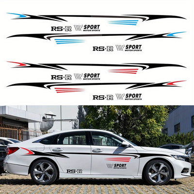 (2Pcs/Set) Universal Sports Car Body Stickers - Waist Line & Full-Body Decals - i-Station Mobile Phone & Electronic Device Repair and Accessories