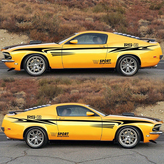 (2Pcs/Set) Universal Sports Car Body Stickers - Waist Line & Full-Body Decals - i-Station Mobile Phone & Electronic Device Repair and Accessories