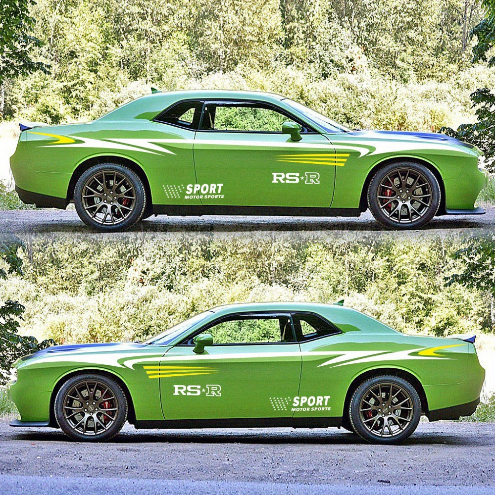 (2Pcs/Set) Universal Sports Car Body Stickers - Waist Line & Full-Body Decals - i-Station Mobile Phone & Electronic Device Repair and Accessories