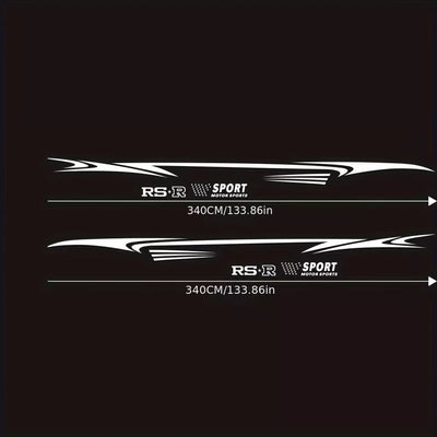 (2Pcs/Set) Universal Sports Car Body Stickers - Waist Line & Full-Body Decals - i-Station Mobile Phone & Electronic Device Repair and Accessories