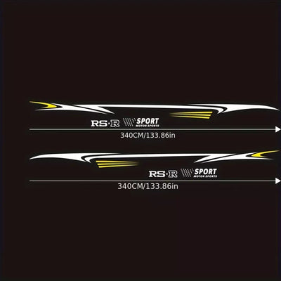 (2Pcs/Set) Universal Sports Car Body Stickers - Waist Line & Full-Body Decals - i-Station Mobile Phone & Electronic Device Repair and Accessories