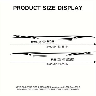 (2Pcs/Set) Universal Sports Car Body Stickers - Waist Line & Full-Body Decals - i-Station Mobile Phone & Electronic Device Repair and Accessories