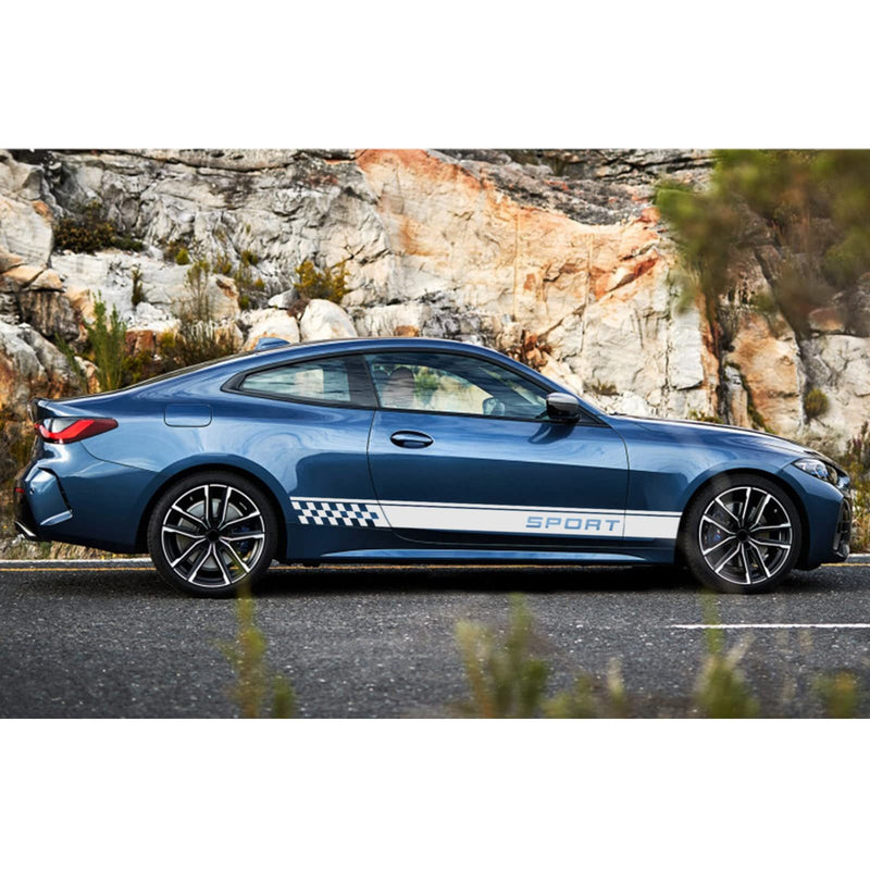 Load image into Gallery viewer, Car SPORT Racing Stripe Side Body Skirt Stickers (1 Pair) - i-Station Mobile Phone &amp; Electronic Device Repair and Accessories

