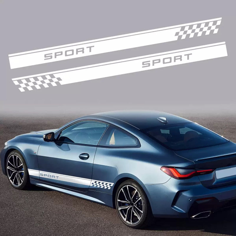 Load image into Gallery viewer, Car SPORT Racing Stripe Side Body Skirt Stickers (1 Pair) - i-Station Mobile Phone &amp; Electronic Device Repair and Accessories
