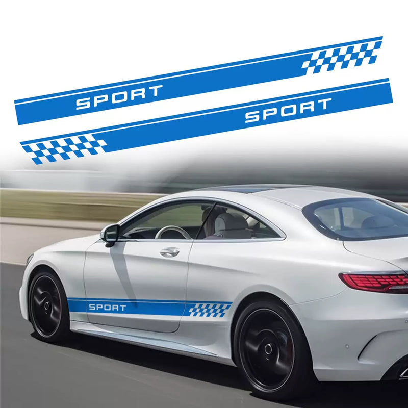 Load image into Gallery viewer, Car SPORT Racing Stripe Side Body Skirt Stickers (1 Pair) - i-Station Mobile Phone &amp; Electronic Device Repair and Accessories
