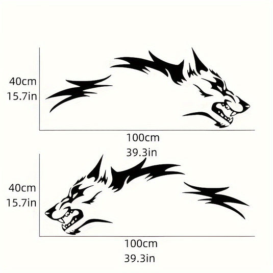 Universal Wolf Pattern Body Decal Sticker for Cars (1 Pair) - i-Station Mobile Phone & Electronic Device Repair and Accessories