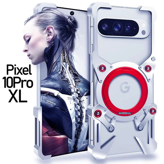 [With 360° Rotating Stand] Google Pixel 10/Pro/XL - Aluminum Alloy Metal Frame Shockproof Case