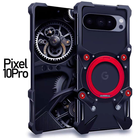 [With 360° Rotating Stand] Google Pixel 10/Pro/XL - Aluminum Alloy Metal Frame Shockproof Case