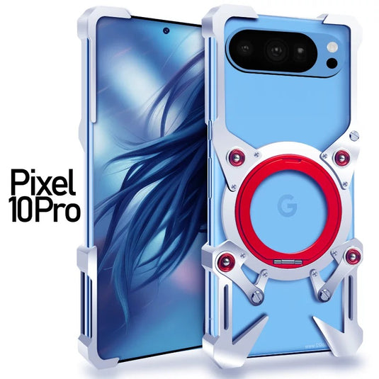 [With 360° Rotating Stand] Google Pixel 10/Pro/XL - Aluminum Alloy Metal Frame Shockproof Case
