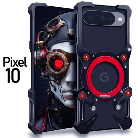 [With 360° Rotating Stand] Google Pixel 10/Pro/XL - Aluminum Alloy Metal Frame Shockproof Case