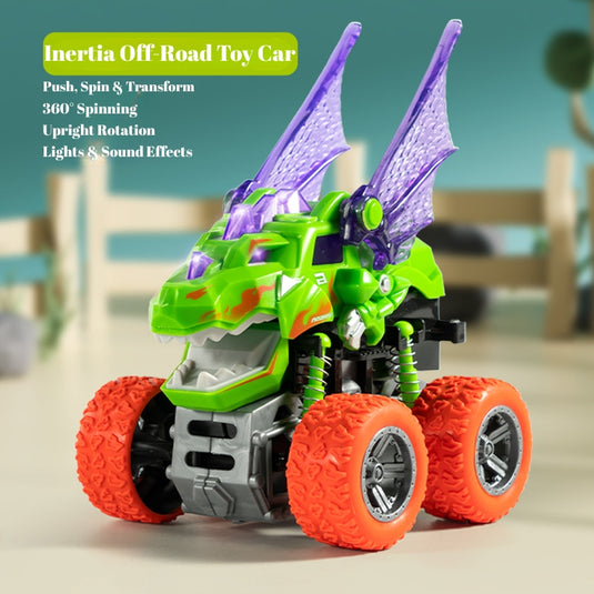 Animal Transforming Inertia Off-Road Toy Car – 360° Spinning Stunt Vehicle with Lights & Sound Effects for Toddlers - i-Station Mobile Phone & Electronic Device Repair and Accessories