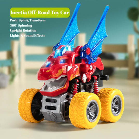Animal Transforming Inertia Off-Road Toy Car – 360° Spinning Stunt Vehicle with Lights & Sound Effects for Toddlers - i-Station Mobile Phone & Electronic Device Repair and Accessories