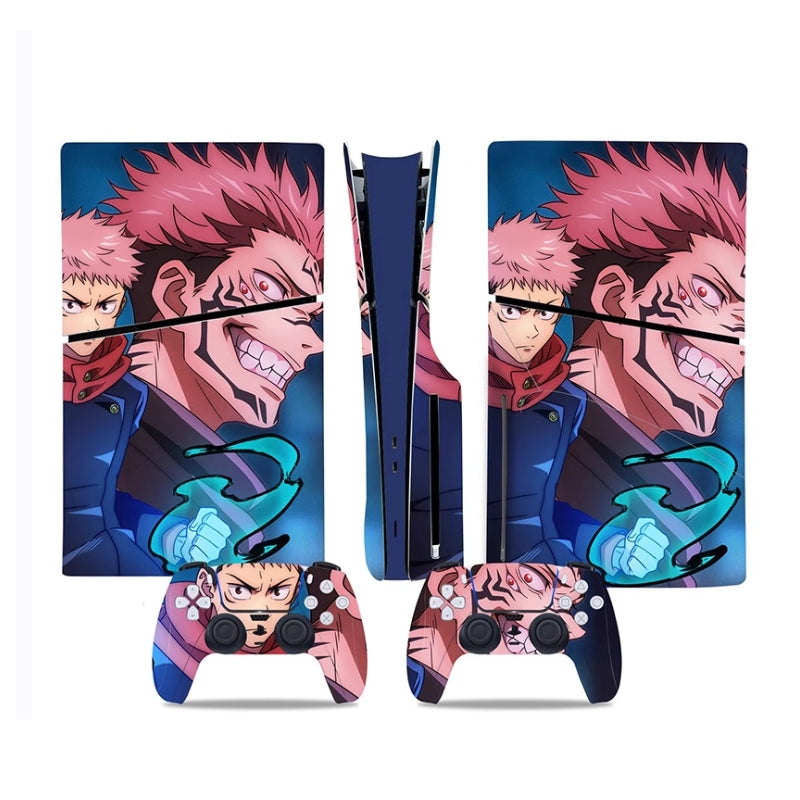 Load image into Gallery viewer, Sony PlayStation PS5 Slim Disc Edition Anime and Gaming Theme Console Skin Sticker – No Residue PVC | Scratch-Resistant Gaming Designs
