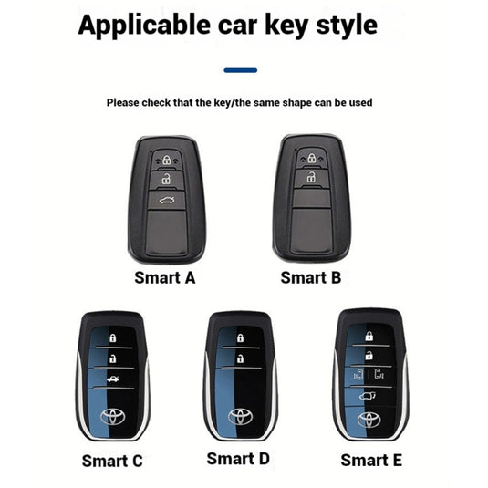 Toyota Zinc Alloy with Genuine Leather Full-Coverage Key Protective Case For RAV4, Camry, C-HR, Corolla, Prado, Prius