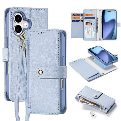 [Detachable][Magsafe Compatible] Apple iPhone 17/Air/Pro/Pro Max Multi-functional Leather Wallet Case With Card Slot