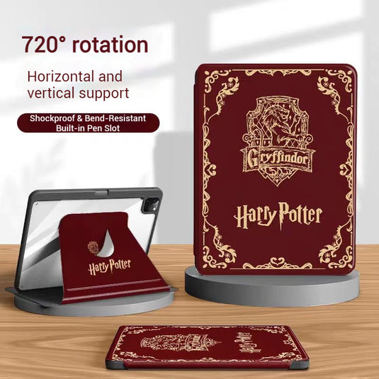 [With Card Slot] Apple iPad Pro 11-inch 1st/2nd/3rd/4th Gen (2018/2020/2021/2022) Harry Potter Smart 360° Degree Rotate Stand Shockproof Flip Cover Case