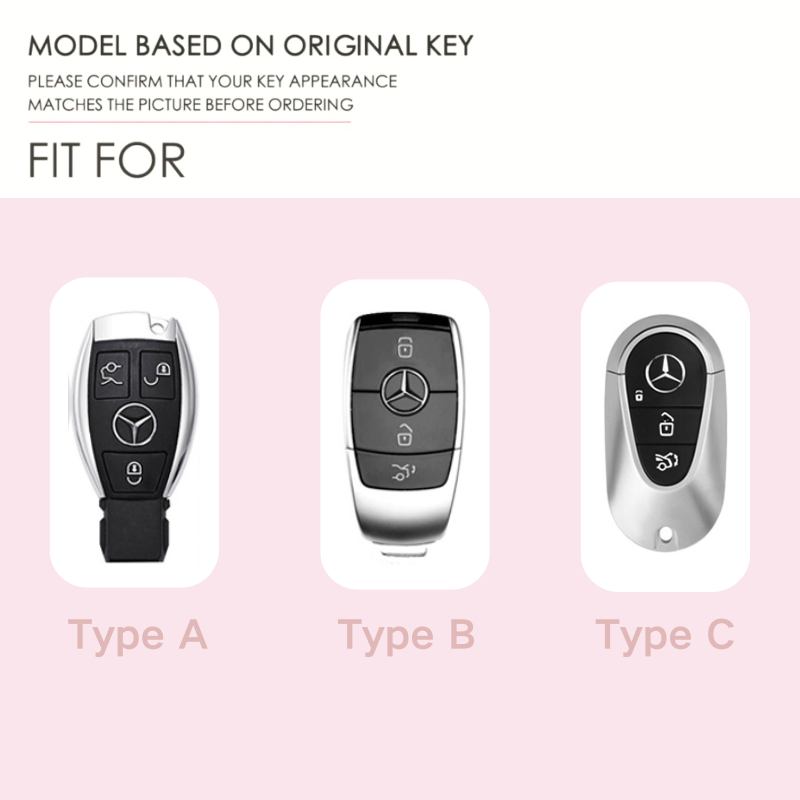 Load image into Gallery viewer, Mercedes Benz Luxury Diamond Pattern Key Fob Case For A-Class, C-Class, E-Class, S-Class, A200L, C260L, E300L &amp; GLC300

