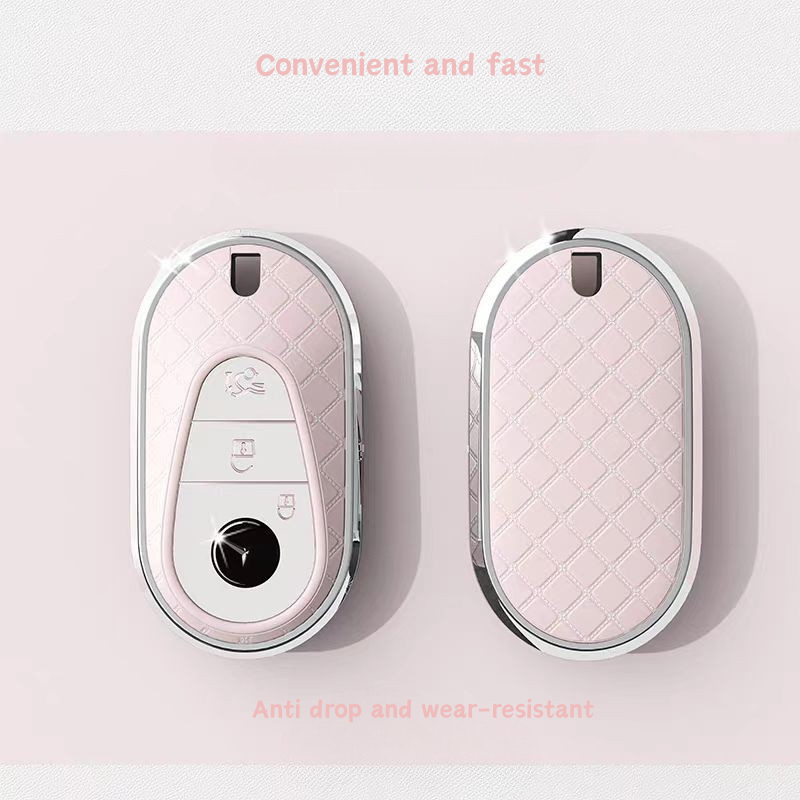 Load image into Gallery viewer, Mercedes Benz Luxury Diamond Pattern Key Fob Case For A-Class, C-Class, E-Class, S-Class, A200L, C260L, E300L &amp; GLC300
