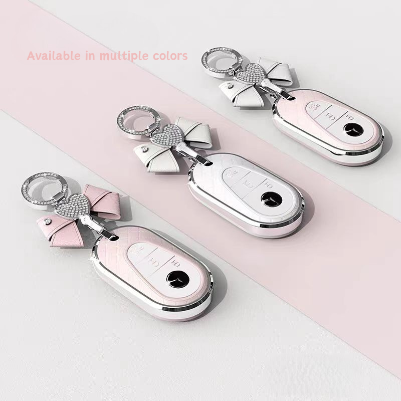 Load image into Gallery viewer, Mercedes Benz Luxury Diamond Pattern Key Fob Case For A-Class, C-Class, E-Class, S-Class, A200L, C260L, E300L &amp; GLC300
