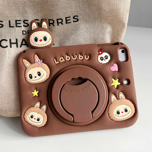 [Built-in Ring Holder][With Pen Slot] Apple iPad 10.9''/11“ 10/11th Gen (2022/2025) Labubu Cartoon Silicone Anti-Drop Protective Case - i-Station Mobile Phone & Electronic Device Repair and Accessories