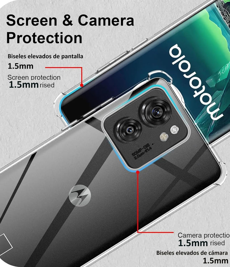 Load image into Gallery viewer, Motorola Moto Edge 40/Edge 2023  - AirPillow Cushion Transparent Soft Clear TPU Four Corners Protective Case With 2PC 9H Tempered Glass Screen Protector
