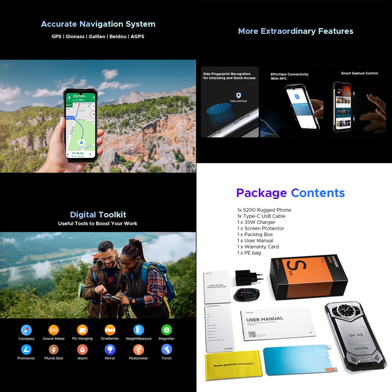 Load image into Gallery viewer, [Brand New] DOOGEE S200 Rugged Smartphone – 12GB+256GB, 5G, 10100mAh, Dual Screen
