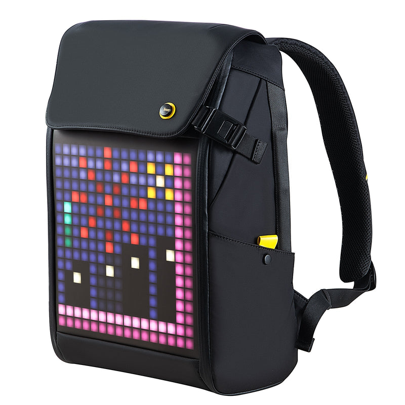 Load image into Gallery viewer, Divoom LED Display Laptop Waterproof Backpack With App Control, 17 Inch Cool DIY Pixel Art Animation Fashion Backpack, Unique Backpack For Men Or Women, Black, largre, Fashion
