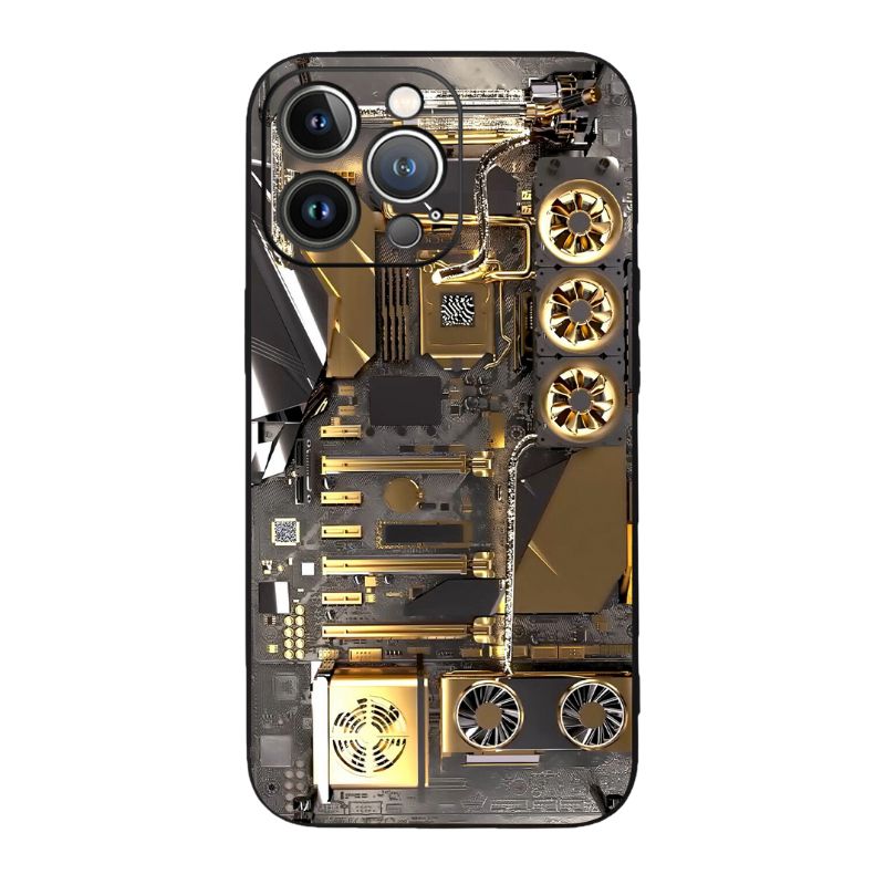 Load image into Gallery viewer, [TechCore Glass Series] iPhone 16 Series VEMIGE Mechanical Gear Tempered Glass TPU Case
