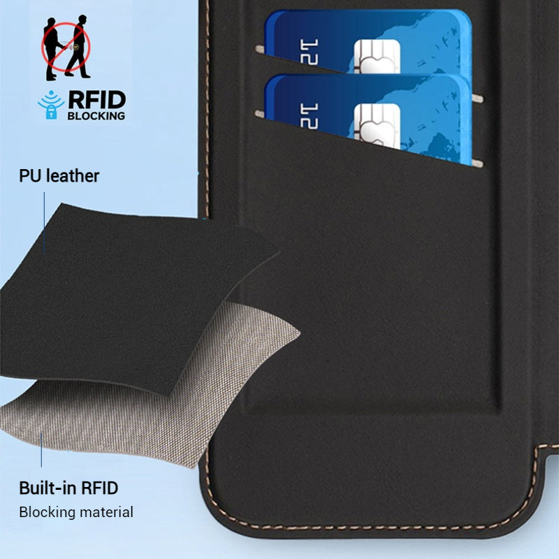 Load image into Gallery viewer, [With Card Slot] Apple iPhone 17/Air/Pro/Pro Max Minimalist Business Flip PU Leather Case
