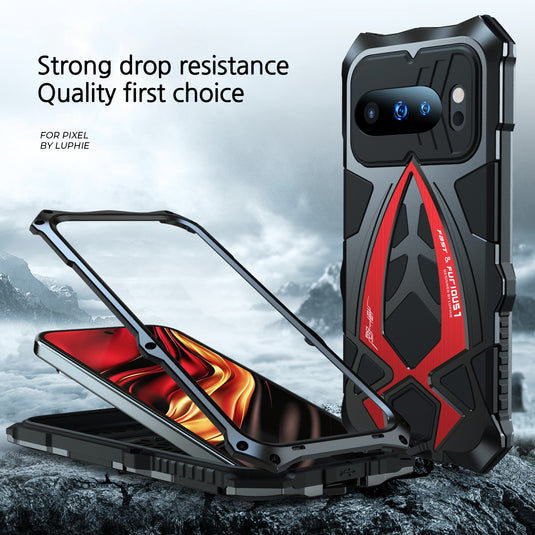 [Military-Grade Protection] [Metal Frame Bumper] Google Pixel 10/Pro - Heavy Duty Shockproof Series Phone Case
