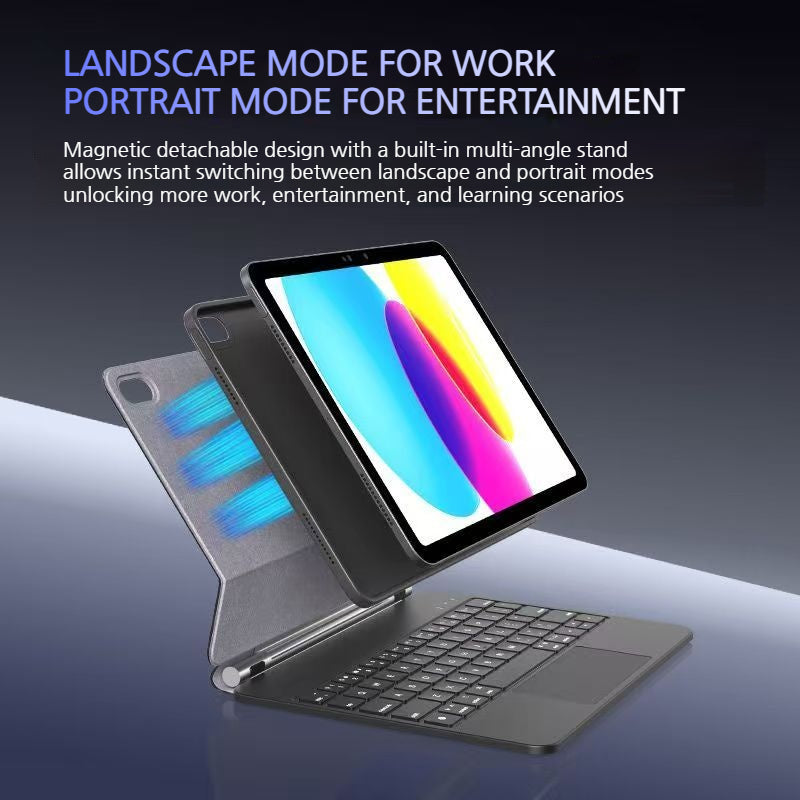 Load image into Gallery viewer, [Detachable] Apple iPad 10.9/11'' 10/11th Gen (2022/2025) Magnetic Magic Touchpad Wireless Bluetooth Keyboard - i-Station Mobile Phone &amp; Electronic Device Repair and Accessories
