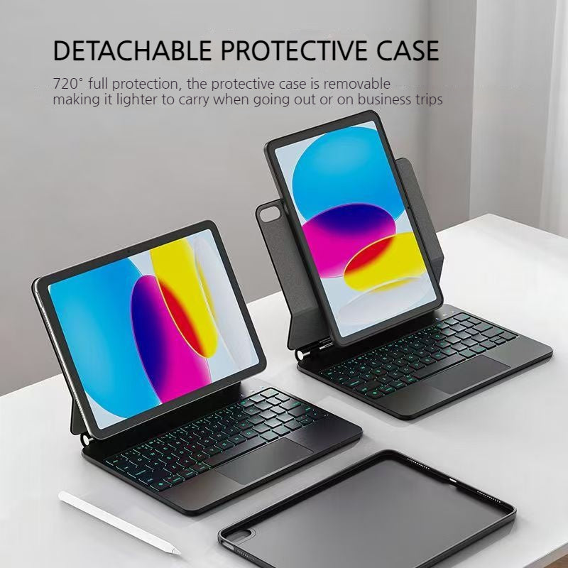 Load image into Gallery viewer, [Detachable] Apple iPad 10.9/11'' 10/11th Gen (2022/2025) Magnetic Magic Touchpad Wireless Bluetooth Keyboard - i-Station Mobile Phone &amp; Electronic Device Repair and Accessories
