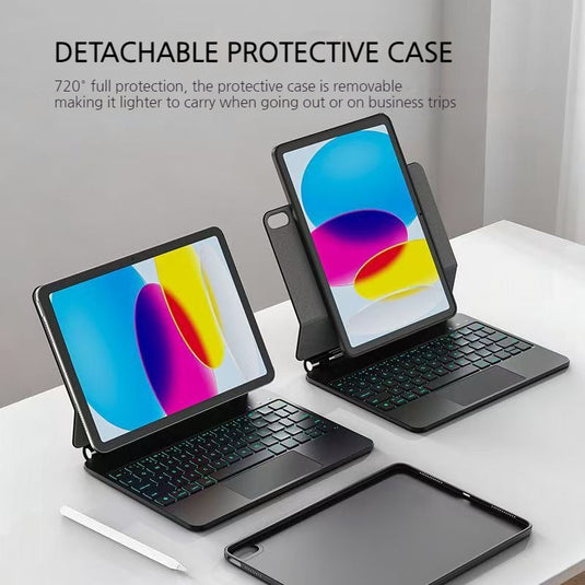 [Detachable] Apple iPad 10.9/11'' 10/11th Gen (2022/2025) Magnetic Magic Touchpad Wireless Bluetooth Keyboard - i-Station Mobile Phone & Electronic Device Repair and Accessories
