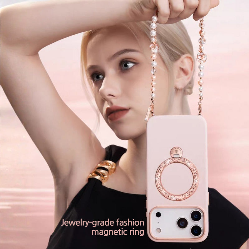 Load image into Gallery viewer, [Built-in Jewelry Stand] Apple iPhone 17 Pro/Max - PYNANA Premium Leather Phone Case
