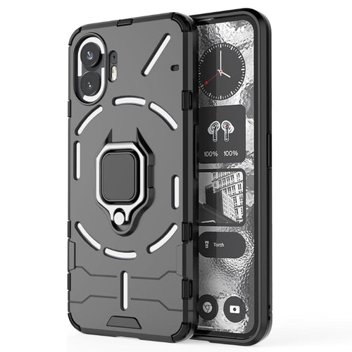 [Built-in Stand] Nothing Phone (2) - Shockproof Military Grade Armor TPU Dual-Layer Full Body Case With 2PC Tempered Glass Screen Protector