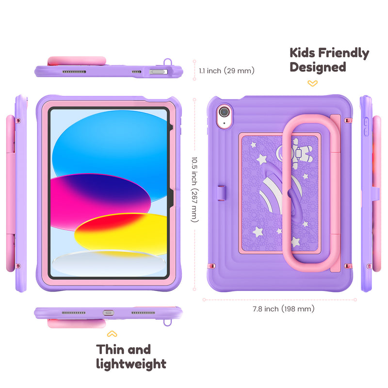 Load image into Gallery viewer, [With Shoulder Strap] Apple iPad Air 11-inch M2/M3/M4 (2024/2025/2026) Children’s Silicone Stand Anti-drop Protective Case - i-Station Mobile Phone &amp; Electronic Device Repair and Accessories
