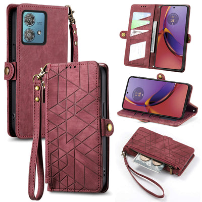 [With Strap][With Card Slot] Motorola Moto G85 Leather Shockproof Flip Wallet Series Case - i-Station Mobile Phone & Electronic Device Repair and Accessories