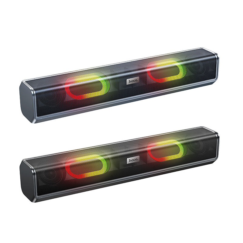 Load image into Gallery viewer, [BS49] HOCO Wireless RGB Light Bluetooth Desktop Office Gaming Speakers With Colorful Light Effect Sound Bar - Polar Tech Australia
