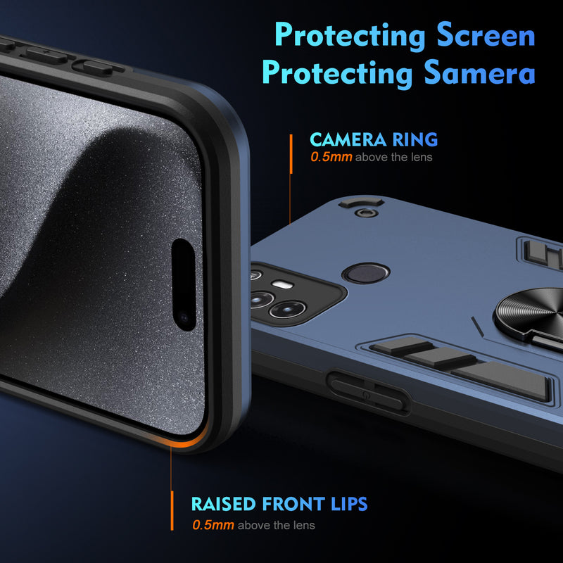 Load image into Gallery viewer, [Built-in Ring Bracket] ZTE Axon 60/Lite Anti-slip Shockproof Heavy Duty Series Case
