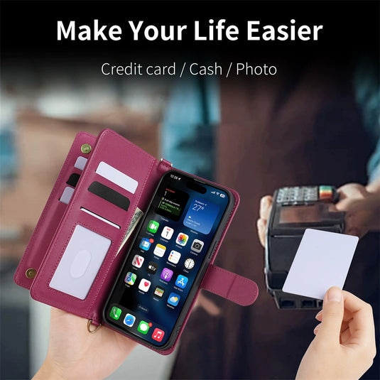 [With Card Slot] TCL NxtPaper 70 Pro - Multi Functional Wallet Series Case with Lanyard - i-Station Mobile Phone & Electronic Device Repair and Accessories