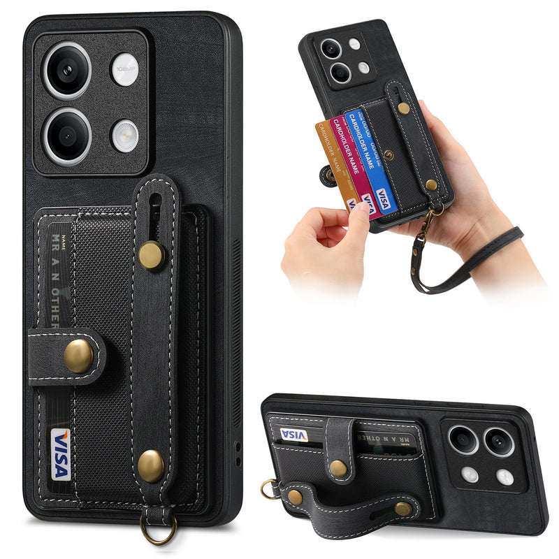 Load image into Gallery viewer, [With Wrist Strap][With Card Slot] Xiaomi Redmi Note 12 4G/5G/Pro 5G/Pro+ 5G Premium Leather Kickstand Shockproof Wallet Series Case
