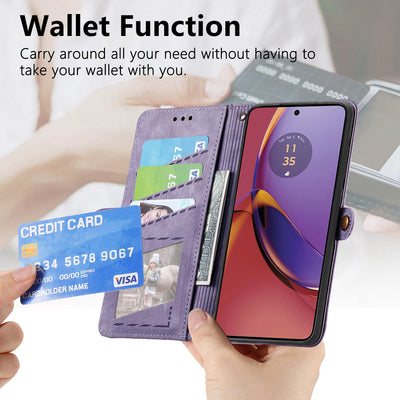[With Strap][With Card Slot] Motorola Moto G85 Leather Shockproof Flip Wallet Series Case - i-Station Mobile Phone & Electronic Device Repair and Accessories